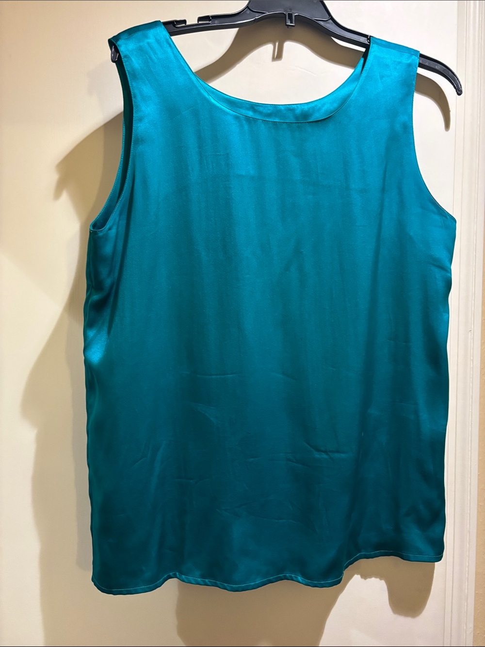 Women’s Teal100 silk Satin Sleeveless Camisole
